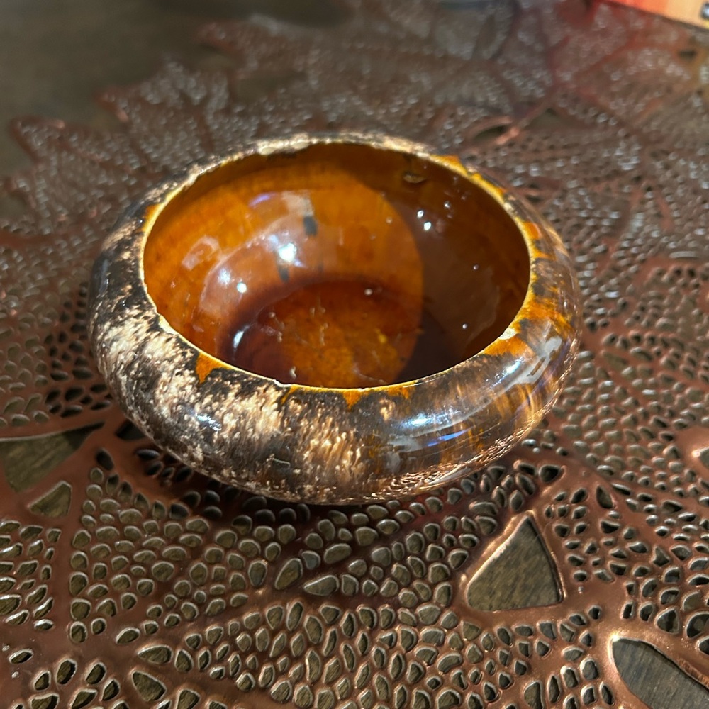 Elegant Brown USA vintage Decorative Bowl